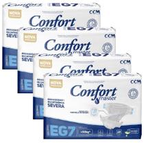 Kit 4 Fraldas Geriátricas Adultos Confort Master Regular