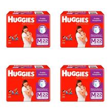 Kit 4 Fraldas Huggies Roupinha Supreme Care Jumbo "M" 22 Unidades cada
