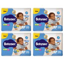 KIT 4 Fraldas Infantil Babysec Hiper Todos os Tamanhos