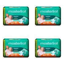 Kit 4 Fraldas Masterfral Confort Eco G c/20 Unidades cada
