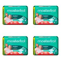 Kit 4 Fraldas Masterfral Confort Eco Xg 18 Unidades cada
