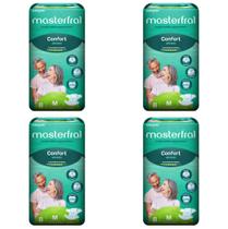 Kit 4 Fraldas Masterfral Confort M c/8 Unidades cada