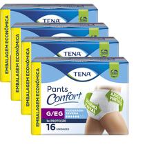 Kit 4 Fraldas Tena Pants Adulto Unissex p Incontinência P, M, G e GG Absorção Máxima