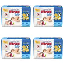 Kit 4 Fraldas Turma da Mônica Econômica M com 40 Unidades cada Kit 4 Fraldas Turma da Mônica Econômica M com 40 Unidades cada