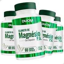 Kit 4 Frascos Cloreto De Magnésio P.A 240 Capsulas Suplemento Natural Vitamina Original Comprimidos Kit 4 Frascos Cloreto De Magnésio P.A 240 Capsulas Suplemento Natural Vitamina Original Comprimidos