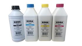 Kit 4 Frascos de Tinta Corante Universal 1 Litro Compatível CYMBK