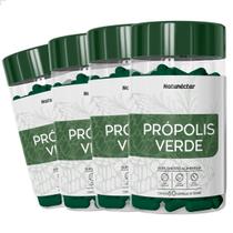Kit 4 Frascos Extrato Própolis Verde Suplemento Alimentar Natural 100% Puro 240 Cápsulas Green Seco Original Vitamina Encapsulado Premium