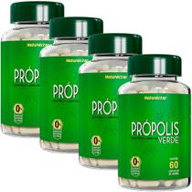 Kit 4 Frascos Extrato Própolis Verde Suplemento Alimentar Natural 100% Puro 240 Cápsulas Green Seco Original Vitamina Encapsulado Premium