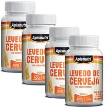 Kit 4 Frascos Levedo de Cerveja 500mg Apisnutri