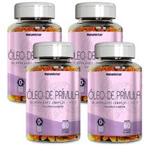 Kit 4 Frascos Óleo de Prímula Gelatinosas Vitamina E Borragem Linhaça Femme 240 Cápsulas Suplemento Alimentar Natural
