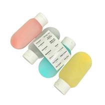 Kit 4 Frascos Silicone 60ml Para Viagem Portátil Shampoo Creme Cosméticos Recipiente Reutilizável Kit 4 Frascos Silicone 60ml Para Viagem Portátil Shampoo Creme Cosméticos Recipiente Reutilizável