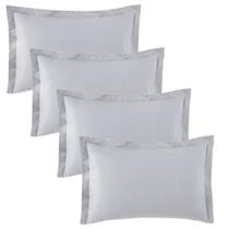 Kit 4 fronha 3 abas - 50 x 70 - cimento queimado - bom sono