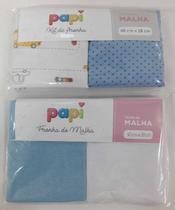 Kit 4 Fronha Malha 100% Algodão Papi Bebê Menino Enxoval 89