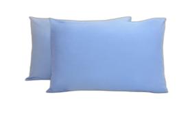 Kit 4 Fronhas 100% Algodão Percal 200 Fios Com Bainha Azul Kit 4 Fronhas 100% Algodão Percal 200 Fios Com Bainha Azul