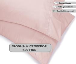 kit 4 Fronhas 400 Fios Micropercal Acetinado