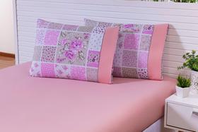 Kit 4 Fronhas Estampado Rose 90 X 50 100%algodao 180fios