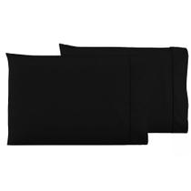 Kit 4 Fronhas Lisas Com Ponto palito Percal 400 fios