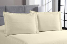 Kit 4 Fronhas Porta Travesseiro 50x70 Piquet Liso Palha