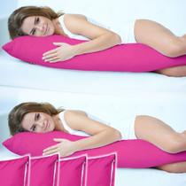 Kit 4 Fronhas Xuxão Travesseiro De Corpo C/zíper 135 X 48cm