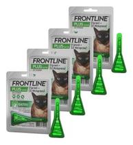 Kit 4 Frontline Plus Para Gatos Antipulgas E Carrapatos
