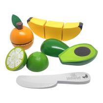 Kit 4 Frutas com corte - Banana - Limão - Abacate - Laranja - Newart Kit 4 Frutas com corte - Banana - Limão - Abacate - Laranja - Newart