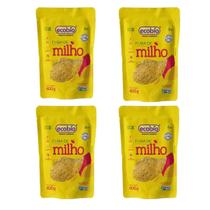 Kit 4 Fubá De Milho Farinha Sem Glúten Vegano Ecobio 400g Kit 4 Fubá De Milho Farinha Sem Glúten Vegano Ecobio 400g