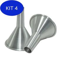Kit 4 Funil Para Linguiça Em Alumínio Gallizzi 12,5Cm Par