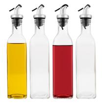 Kit 4 Galheteiro de Vidro Porta Azeite 500ml Garrafa Mesa com Bico Dosador Vinagre Lemis Kit 4 Galheteiro de Vidro Porta Azeite 500ml Garrafa Mesa com Bico Dosador Vinagre Lemis