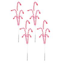 Kit 4 Galho Bengala Candy Vermelho Branco Arvore Natal 50Cm Kit 4 Galho Bengala Candy Vermelho Branco Arvore Natal 50Cm