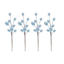 Kit 4 Galhos Mini Ovinhos Azul 40cm Decoração De Páscoa Kit 4 Galhos Mini Ovinhos Azul 40cm Decoração De Páscoa