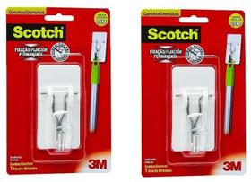 Kit 4 Gancho Adesivo Scotch 3M Utensílios Suporta Ate 3,5Kg