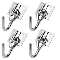 Kit 4 Gancho Armador De Rede Suporte Zincado Resistente Aço Kit 4 Gancho Armador De Rede Suporte Zincado Resistente Aço