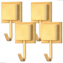 Kit 4 Gancho Cabide Suporte Porta Toalha de Parede Banheiro Porta Pano de Prato Cozinha 3M Dourado Fosco Arthi Kit 4 Gancho Cabide Suporte Porta Toalha de Parede Banheiro Porta Pano de Prato Cozinha 3M Dourado Fosco Arthi