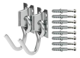 Kit 4 Gancho De Rede Parafusar Aço Resistente Reforçado