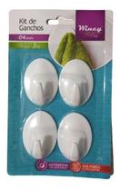 Kit 4 Gancho Plastico Auto Adesivo 5x3 Cm Suporta 1 Kg Kit 4 Gancho Plastico Auto Adesivo 5x3 Cm Suporta 1 Kg