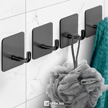 Kit 4 Ganchos Adesivo Parede Inox Cabideiro Pendurar Toalhas Roupas Banheiro 3m