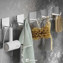 Kit 4 Ganchos Adesivo Parede Inox Cabideiro Pendurar Toalhas Roupas Banheiro 3m