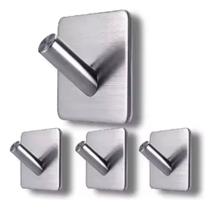Kit 4 Ganchos Autoadesivos Inox Suporte Toalha Pendurador de Pano Porta Pano de Prato Cozinha Parede