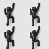 Kit 4 Ganchos Buddy Plástico Parede plastico resistente