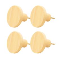 Kit 4 Ganchos de Madeira Pinus Cabideiro de Parede Redondo Bolsas Mochilas Casacos Kit 4 Ganchos de Madeira Pinus Cabideiro de Parede Redondo Bolsas Mochilas Casacos