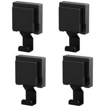 Kit 4 Ganchos Para Toalha Preto Com Ventosa SF.MAX