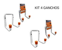 Kit 4 Ganchos Pendurar Escada Cadeira Mangueira Na Parede