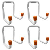 Kit 4 Ganchos Suportes De Aço Multiuso Para Parede para Bike Escada Mangueira - 30kg - Bestfer