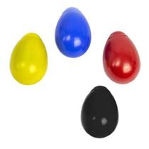Kit 4 ganza ovinhos shaker maraca colorido chocalho eggs percussão cajon