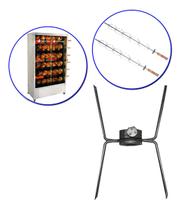 Kit 4 Garfos Duplo P Espeto Frangueira Maquina Frango