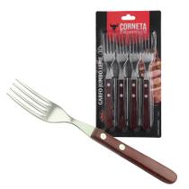 Kit 4 Garfos Jumbo Para Churrasco De Inox Com Cabo Madeira