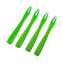 Kit 4 Garfos para Petisco Multiuso Frios Verde Fox Run