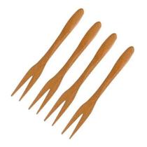 Kit 4 Garfos Para Petiscos Bambu Kit 4 Garfos Para Petiscos Bambu
