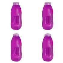 Kit 4 Garrafa de Agua Para Geladeira 2L Com Pegador Várias Cores 2 Litros ArcaPlast Modelo Frutas