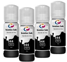 Kit 4 garrafa de tinta Preta 544 Compativel para L3110 / L3150 / L3210 / L3250 / L5190